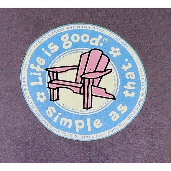 Life Is Good Gray Long Sleeve T-Shirt -Stained - Picture 2 of 7